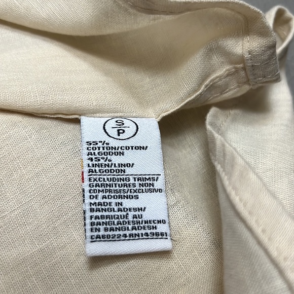 NWT Joe’s Jeans Short Sleeve Linen/cotton Blend button front Shirt. Size S - Picture 9 of 9